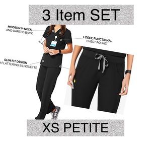 3 item figs black XS PETITE SET